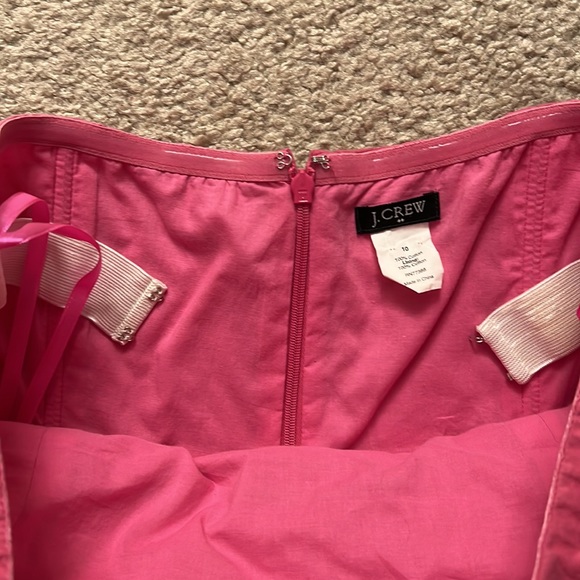 J. Crew Lorelei Deco Dot Strapless Cotton Dress - Picture 3 of 4